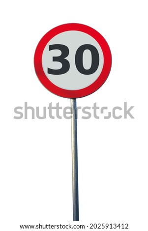 Road sign speed limit 30