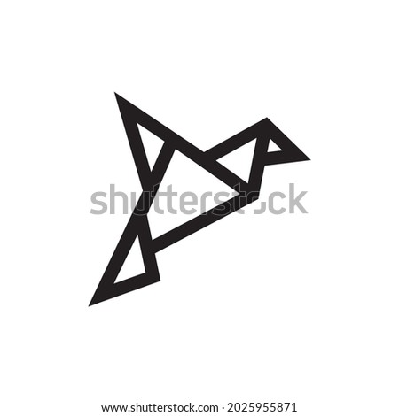 flying  bird icon symbol illustration shape element vector design