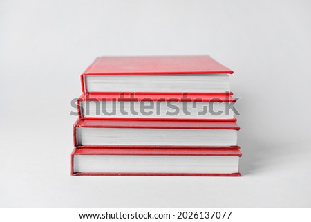 Blank books on light background