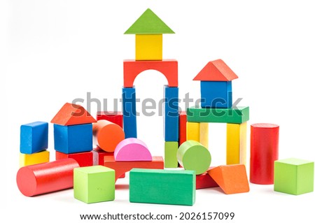 Blocks of different colors and shapes