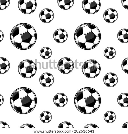 soccer balls seamless pattern for sports themes decoration