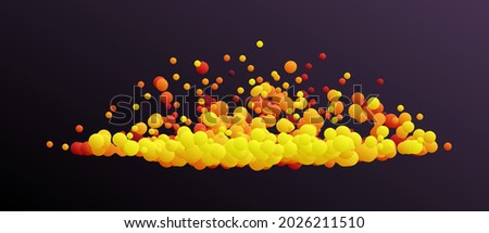 Cloud. Floating liquid blobs. Abstract banner with fluid shapes. 3D vector illustration for advertising, marketing or presentation.