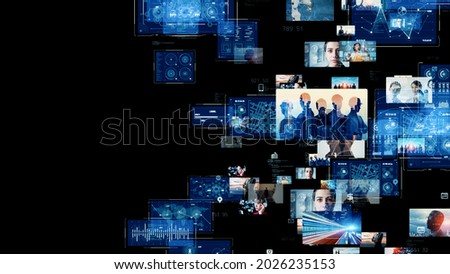 Digital contents concept. Social networking service. Streaming video. NFT. Non-fungible token. Royalty-Free Stock Photo #2026235153