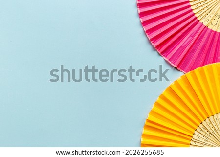 Chinese style hand fan made of bamboo and paper
