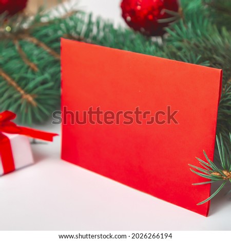 Christmas handmade gift boxes isolated on white background from above. letter in an envelope. Merry Christmas greeting card. holiday concept. Happy New Year. Flat lay