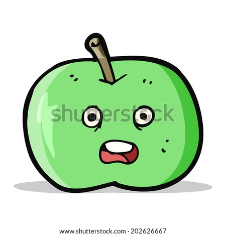 cartoon shiny apple