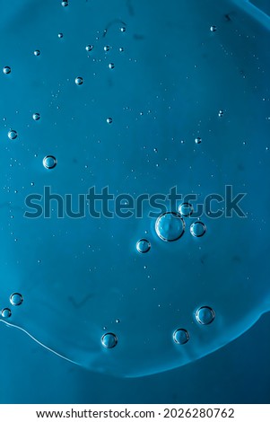 Blue water texture as aquatic background, nature and science concept, skincare cosmetics and hygiene macro closeup.