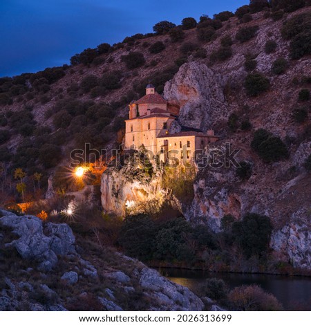 Hermitage of San Saturio in Soria province of Castilla y Leon Autonomous Community of Spain, Europe