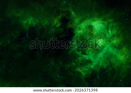 Beautiful green galaxy. Elements of this image were furnished by NASA. High quality photo