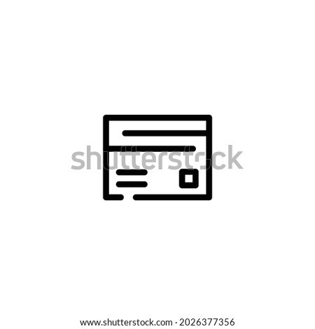Credit Card incomplete line art icon template