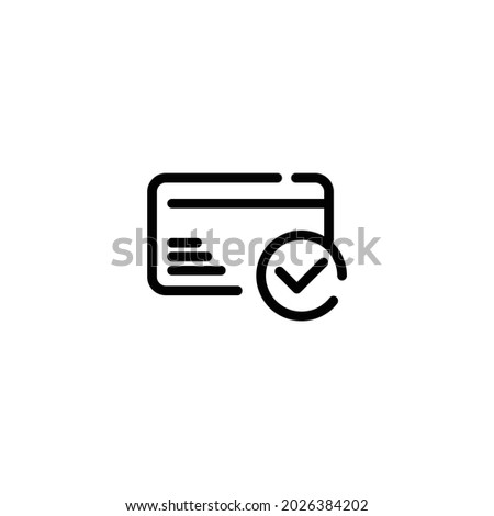 Credit Card incomplete line art icon template