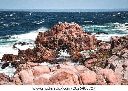 Landscape photo of seaside, ocean, sea and cliff