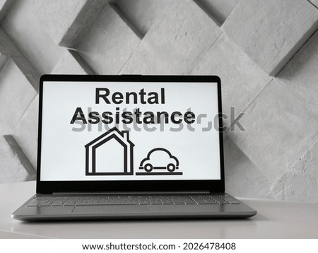 Rental Assistance is shown on a photo using the text