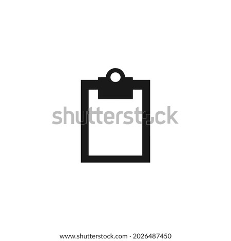 clipboard black icon isolated white background 