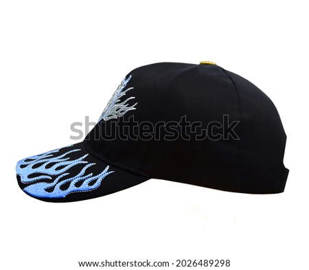 Baseball cap with the image of a skull. Accessory for bikers, motorcyclists, rockers, metalheads, punks. Rock'n'roll. Born to ride.