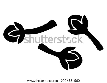 Cloves Spices vector The outline image for the logo or icon. Spices Dried clove - an element for sign or icon. Royalty-Free Stock Photo #2026581560
