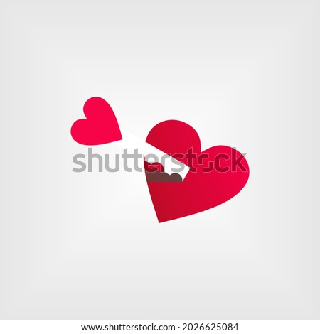 cute lock logo about love