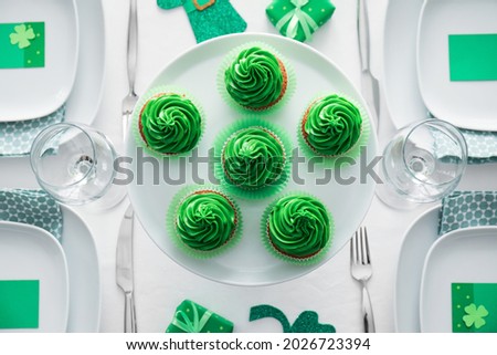 Beautiful table setting for St. Patrick's Day celebration