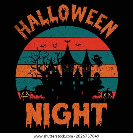 Halloween Night t shirt - vector