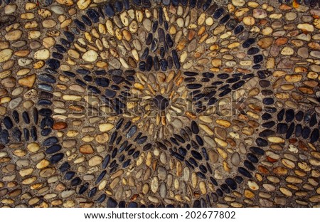 Stones laid out in the form of a circle and star