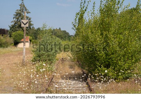 old abandoned rail road in the countryside