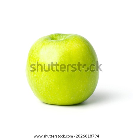 Green apple isolated on white background. Clipping path include in this image.