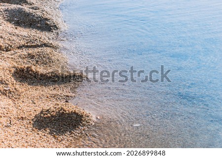 connection of sand and sea.Background sea.