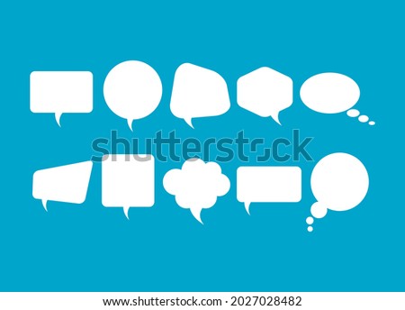set of speech bubbles. doodle or cartoon, sketch drawing call-outs set, communication design elements