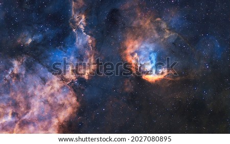 Nebula and galaxy in universe. Infinity space. Elements of this image furnished by NASA