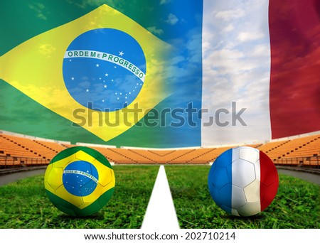 Soccer 2014 ( Football ) Brazil and France