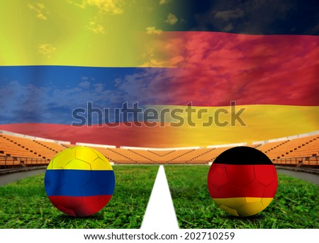 Soccer 2014 ( Football ) Colombia and German
