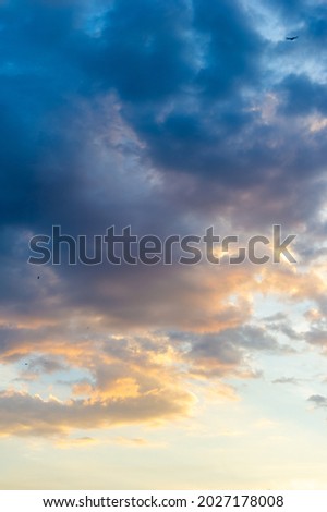 Clouds on the background of the sky. Sunrises and sunsets. Best background, stock photos for commercial use in high definition HD jpg format. sky clouds