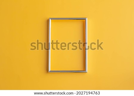 Photo frame plain yellow background