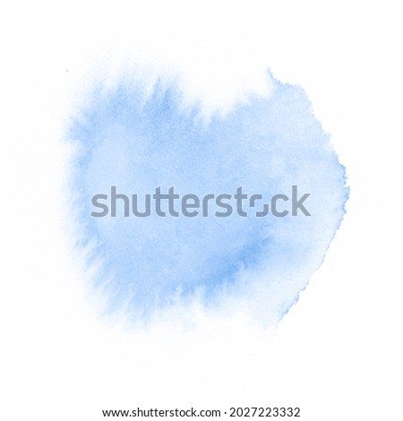 Watercolor art blue sky cloud paint background. Perfect art abstract design for logo and banner element. Royalty-Free Stock Photo #2027223332
