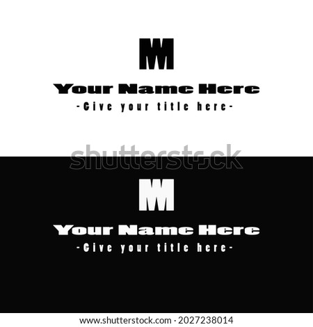 mm latter logo for visiting card  