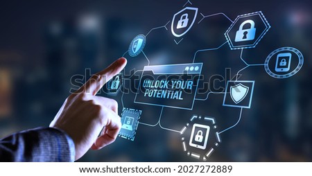 Internet, business, Technology and network concept. Cyber security data protection business technology privacy concept. 
