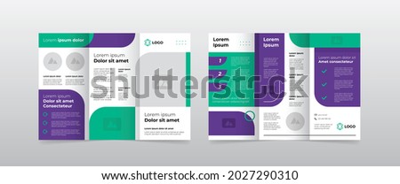 modern trifold business brochure template Royalty-Free Stock Photo #2027290310