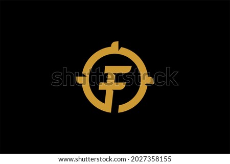 Letter F logo design. Monogram F letter abstract symbol. F type vector icon.