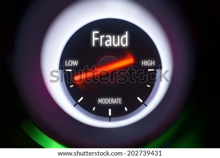 Low Levels of Fraud concept displayed on a gauge