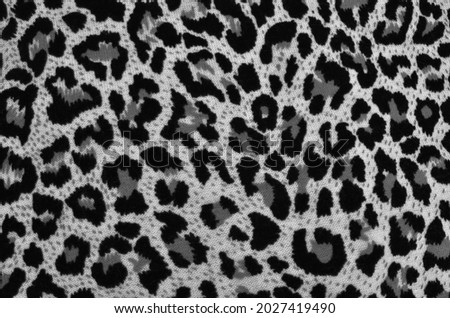 black and white leopard print fabric