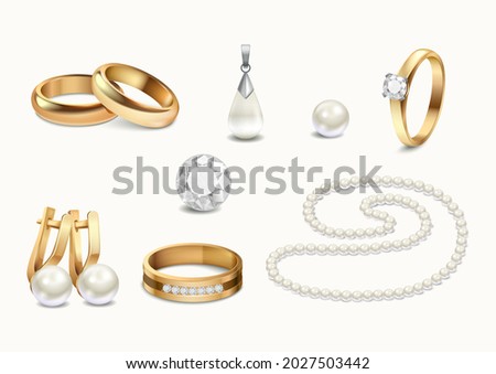 Gold and Diamond jewelleries accessory Royalty-Free Stock Photo #2027503442
