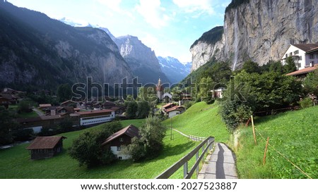 Nature switzerland forest mountains house in the forest