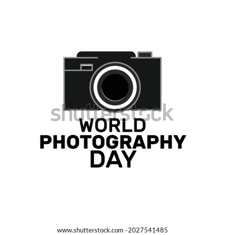 World photography day Vector Concept logo Template