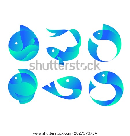 Ocean sea fish logo icon symbol