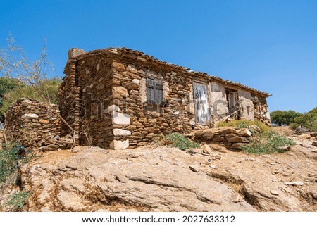 old stone house in village 