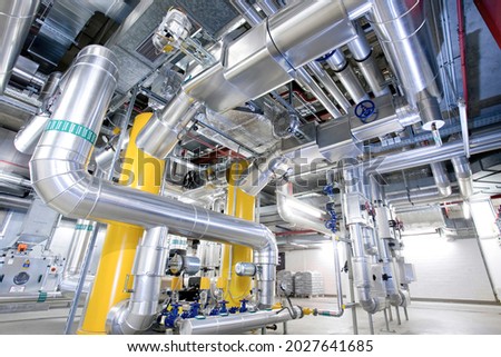 pipes and valves air condition with heat exchanger in industrial plant
 Royalty-Free Stock Photo #2027641685