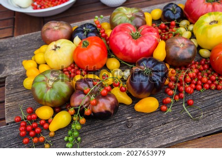Heirloom tomatoes vegetable full of colors and taste
