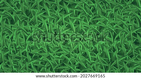 Realistic bright green grass, lawn background - Vector illustration