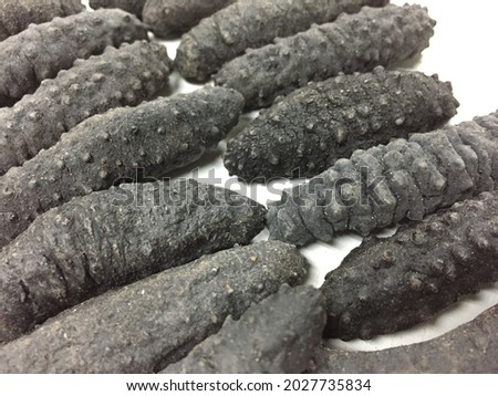 Dried sea cucumber for sale.