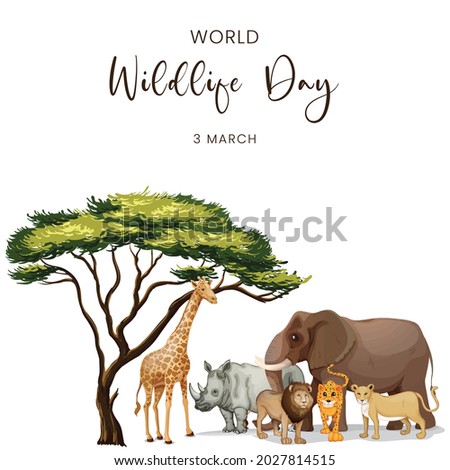 World Wildlife Day ,Vector illustration design.
